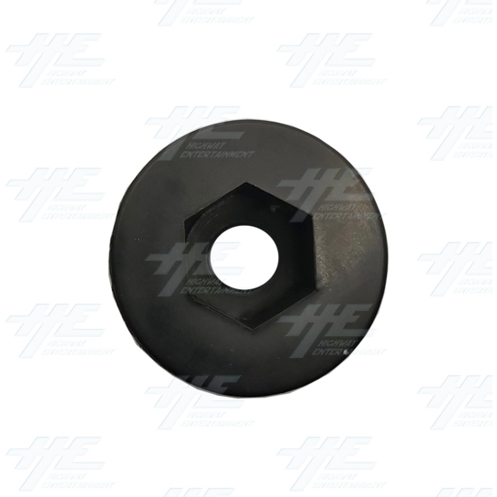 Black Plastic Support Foot for Slushie Stars Machine - Slushie-Machine-Support-Foot-Bottom-View.png