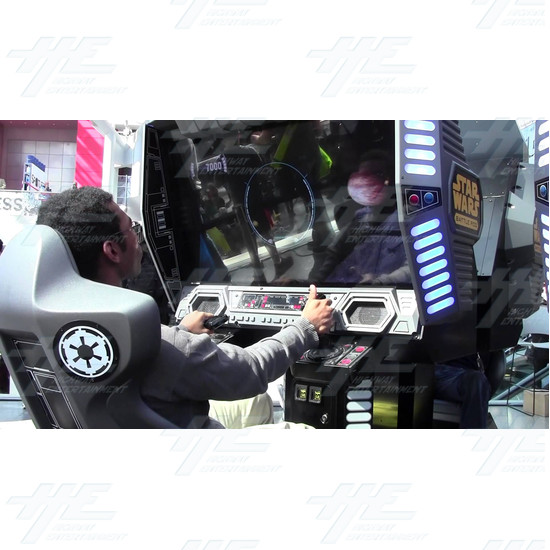 Star Wars Battle Pod Flat Screen Arcade Machine Set (2 Seats) - Star Wars Battle Pod Flat Screen Arcade Machine in action