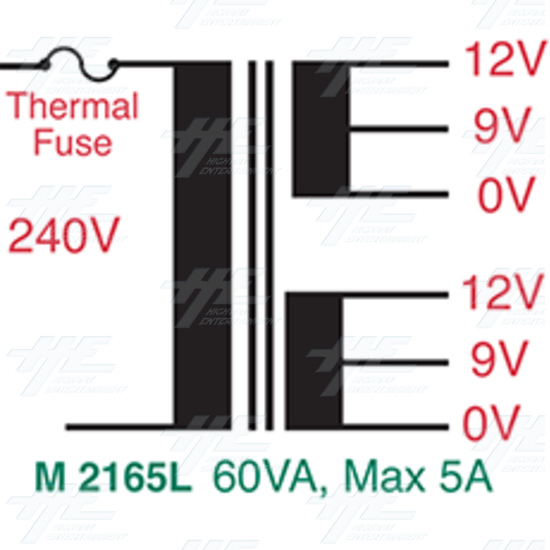 M2165L 240V 60VA Core Transformer - Diagram 2