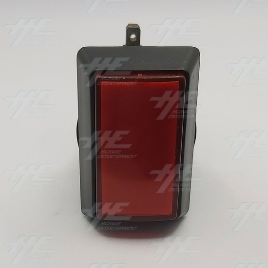 Rectangular High Profile Illuminated Push-Button - Red - No Bulb Included - Rectangular High Profile Illuminated Push-Button - Red