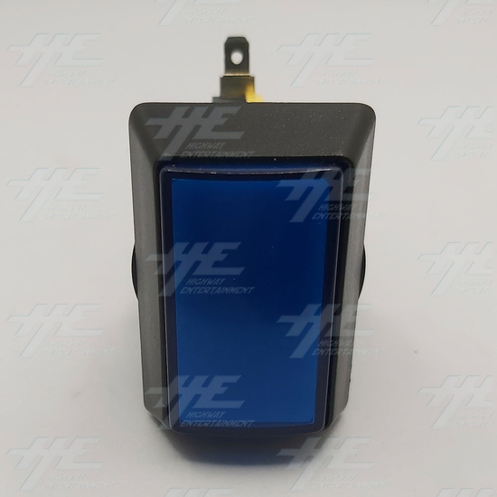 Rectangular High Profile Illuminated Push-Button - Blue - No Bulb Included - Rectangular High Profile Illuminated Push-Button - Blue