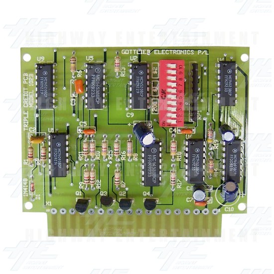 Gottlieb Triple Coin Credit Board PCB: Model No - 102B - 