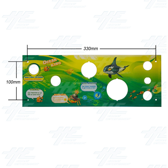 Ocean King Control Panel Acrylic - Ocean King Control Panel Mounting Holes