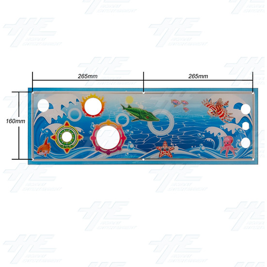 Fish Machine Generic Control Panel Acrylic - Generic Control Panel Acrylic - Mounting Holes