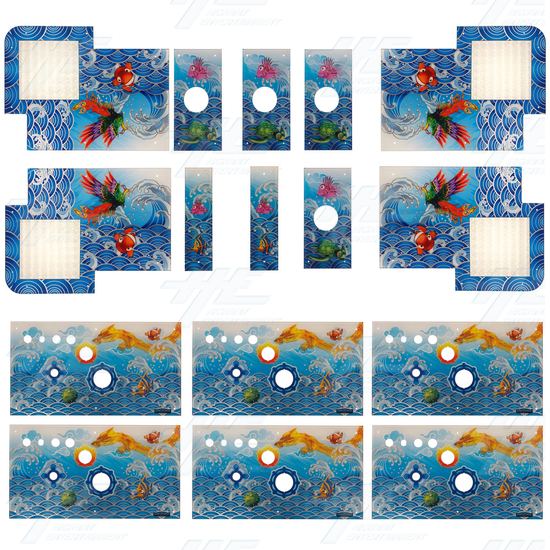 Arcooda 6 player Fish Machine Acrylic Set (14pcs) - Arcooda 6 player Fish Machine Acrylic Set