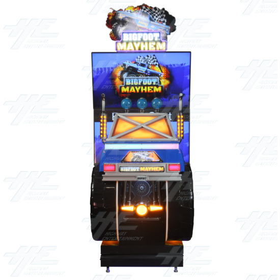 BIGFOOT Mayhem - BIGFOOT Mayhem Arcade Machine - Front View