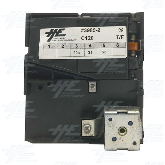 Coin Controls C120 Electronic Coin Mech - Top Load / Front Reject - Arcade Programmed - ID3980-0002 - C120 - Arcade Programmed - Front-View