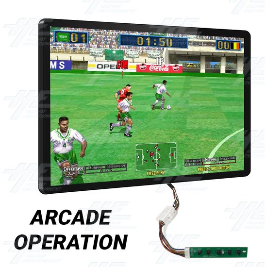 20.1 inch 4:3 Slimline Arcade LCD Monitor - 15khz 25khz 31khz up to 1600x1200 - Arcade Machine Compatible