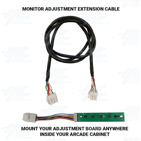 20.1 inch 4:3 Slimline Arcade LCD Monitor - 15khz 25khz 31khz up to 1600x1200 - 9 Pin Extension Monitor Adjustment Harness