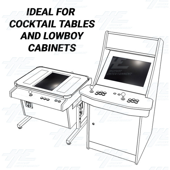 20.1 inch 4:3 Ratio Arcade LCD Monitor 15khz 25khz 31khz up to 1600x1200 - Suitable for Lowboy and Cocktail Cabinets