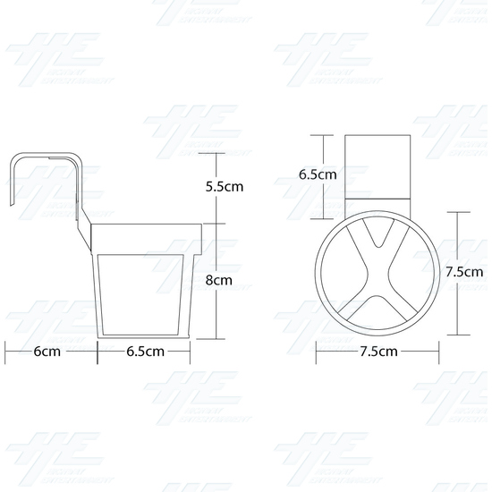 Drink Holder (Flexible Plastic) - Drink Holder Dimensions