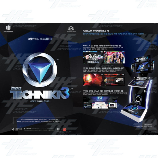 DJ Max Technika 3 music Arcade Machine - Brochure