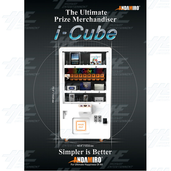 iCube Prize Redemption Arcade Machine - Brochure Front