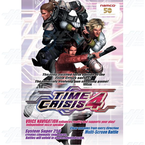 Time Crisis 4 SD Twin Arcade Machine - Brochure Front