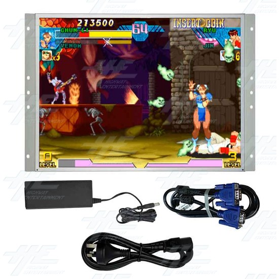 19 Inch LCD Arcade Monitor suitable for Cocktail and Arcade Machines - 19 inch arcade monitor full set