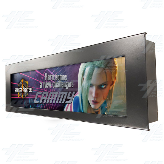 LCD Arcade Marquee for Vewlix Xtreme Chewlix Arcade Cabinets 16.6inch with Metal Frame - Game Media Example