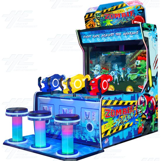 Zombie Splash DX 3 Player Shooting Game - Zombie Splash DX 3P Cabinet