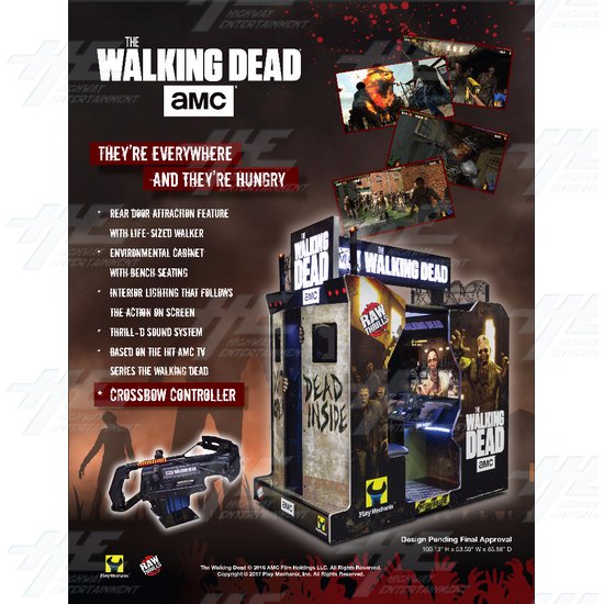 The Walking Dead Deluxe Arcade Machine - Flyer