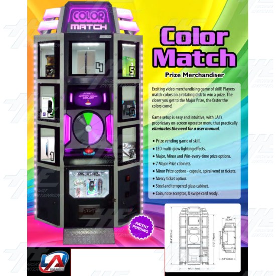 Color Match Arcade Redemption Machine (NSW) - Color Match Arcade Machine Brochure