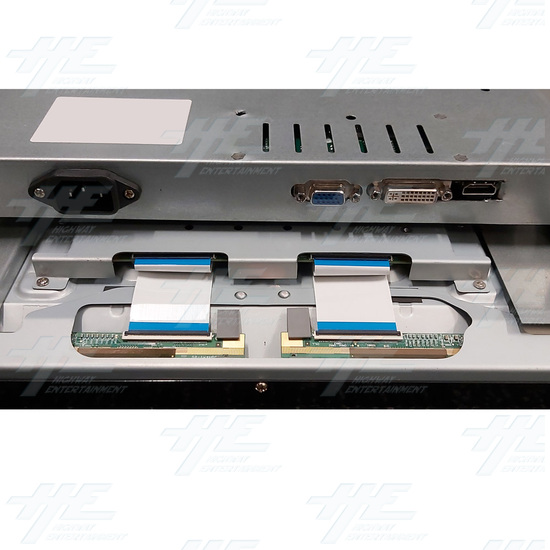 32 inch LCD monitor with VGA HDMI DVI - 32 inch monitor - connections view