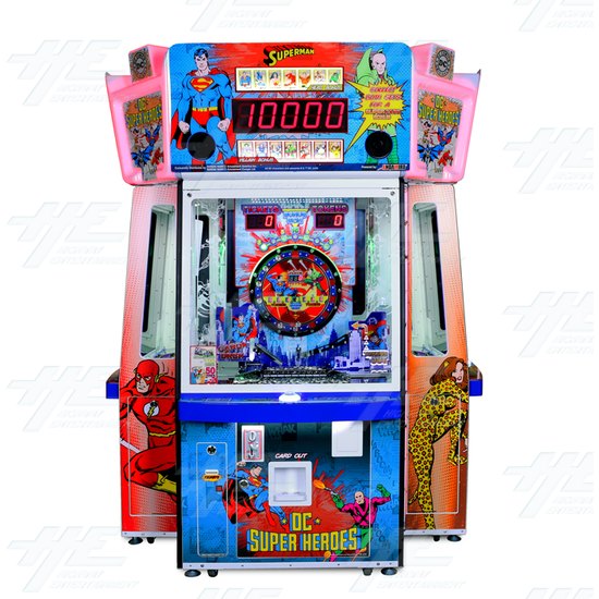 DC Superheroes 4 Player Ticket Pusher Machine  - Superman design