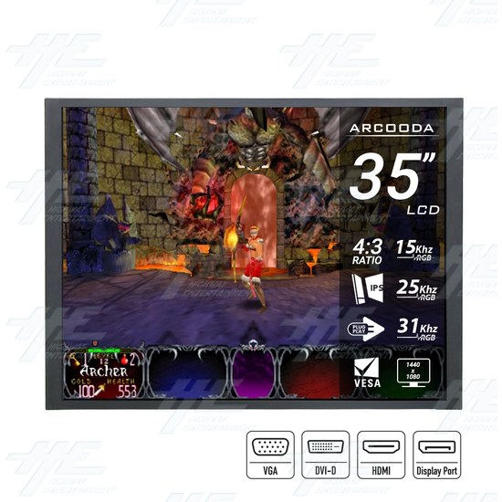 35 inch 4x3 LCD Monitor for Arcade Machine - 35-inch-arcade-LCD-Monitor-Specifications