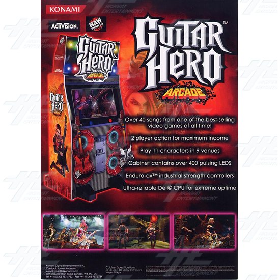 Guitar Hero Arcade Machine - Guitar Hero Arcade Machine Brochure