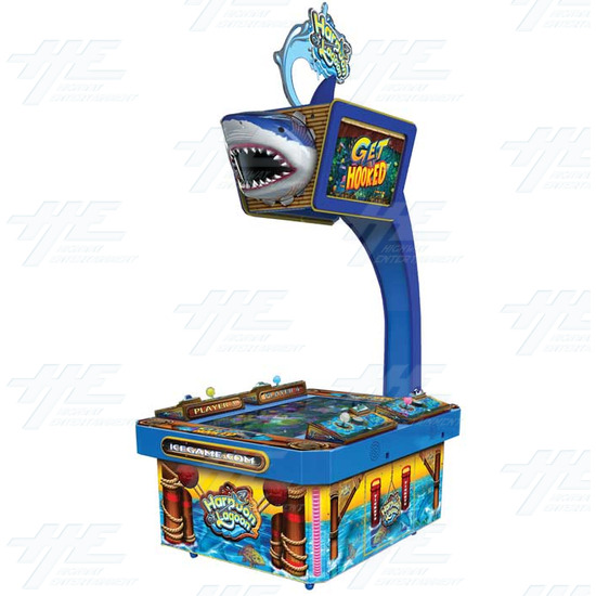 Harpoon Lagoon Ticket Redemption Arcade Machine - Harpoon Lagoon Arcade Machine with Marquee
