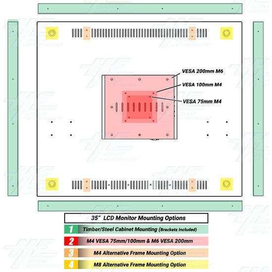 35 inch 4x3 LCD Monitor for Arcade Machine 2880x2160 Factory Seconds - B-8 - 3