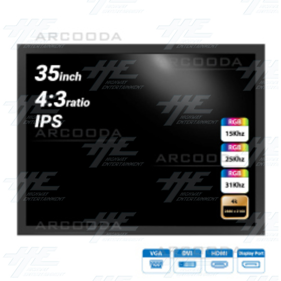 35 inch 4x3 LCD Monitor for Arcade Machine 2880x2160 Factory Seconds - B-13 - 1